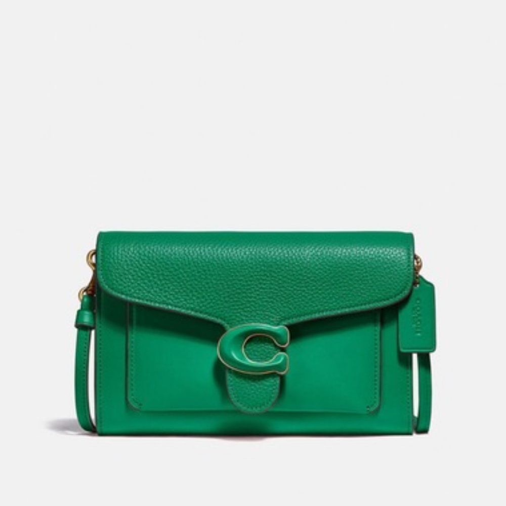 Coach Tabby Strap Clutch Crossbody Green